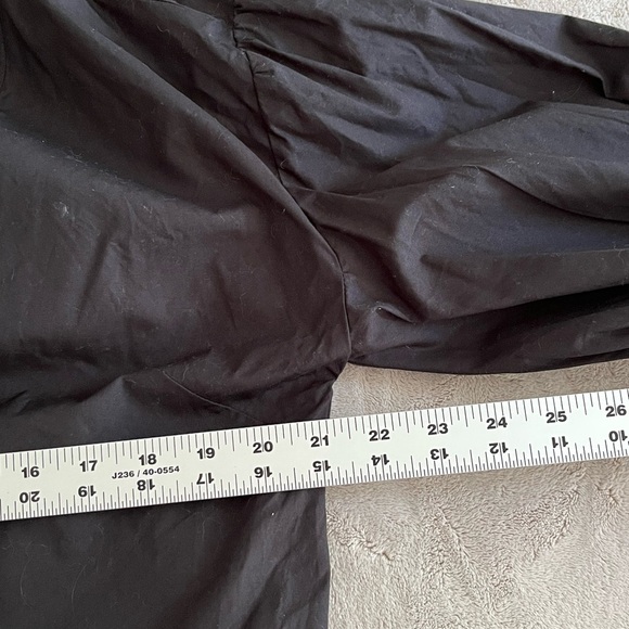 Michael Kors 100% Cotton Black Versatile Wrap Top Blouse Size Small Contemporary - Picture 10 of 12